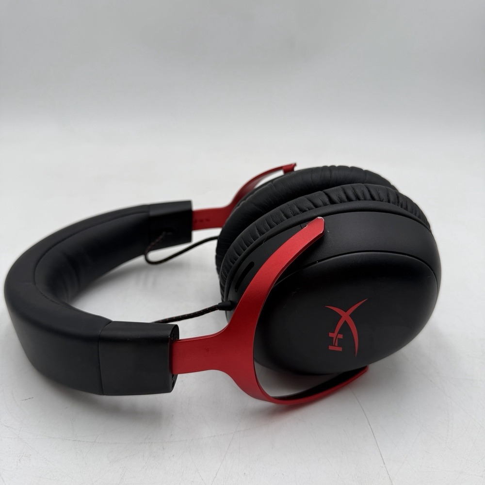 HyperX Cloud III Over-Ear Gaming Headset Only Black Red Tested No Dongle